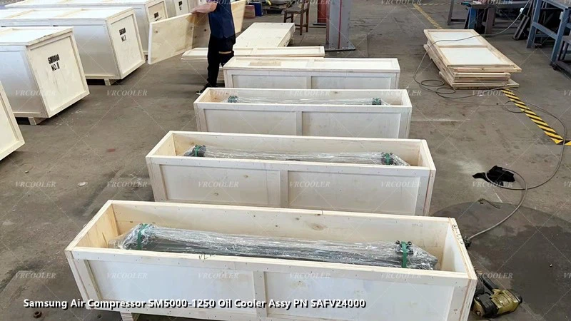 Samsung Air Compressor SM5000-1250 Oil Cooler Assy PN SAFV24000 Package Samsung Air Compressor SM5000-1250 Oil Cooler Assy PN SAFV24000 Package